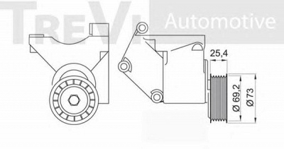 TREVI AUTOMOTIVE ta1501 -  Натяжная планка, поликлиновой ремень